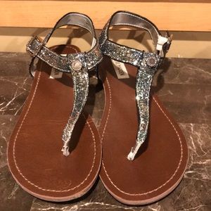 Steve Madden Hiwayy Glitter Sandal Sz 10